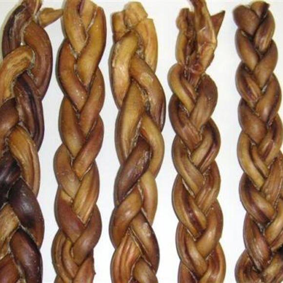 10 Sticks THICK BRAIDED 12 Inch Bully Sticks for power chewers ALL Natural